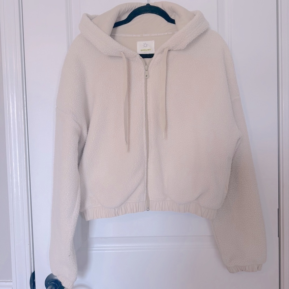 Offline by Aerie Women’s Zip-Up Sherpa Medium Hoodie